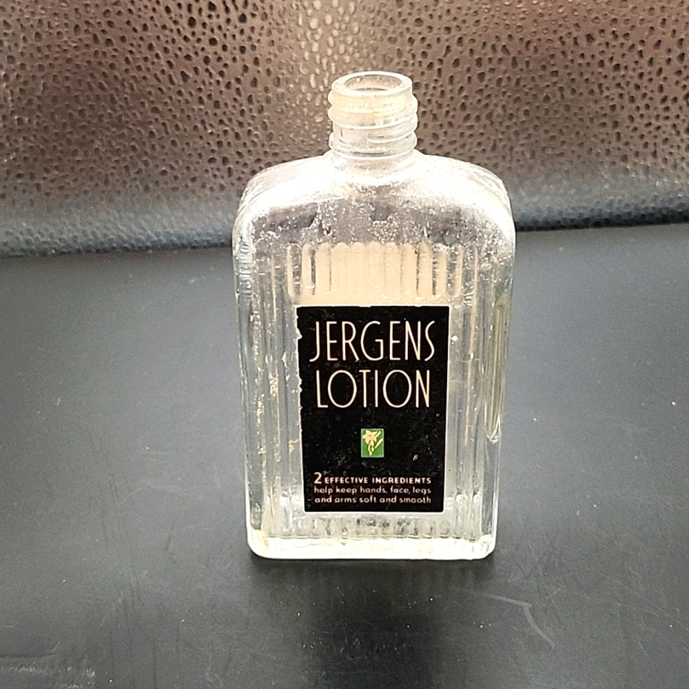 Vintage 1950s Jergens Lotion Glass Bottle 2.75 oz
